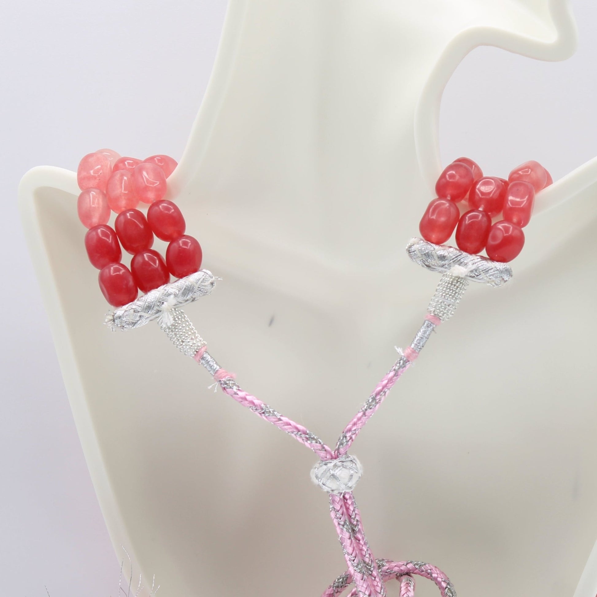 Multi Color Jade Necklace - 3 Strand - Taj Mahal Gems