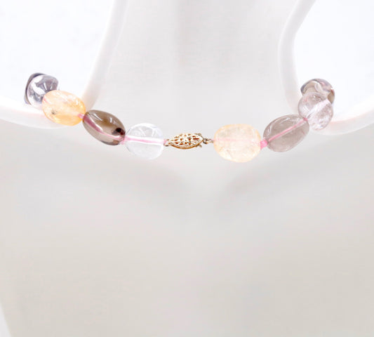 14K Multi - Colored Quartz Necklace - Taj Mahal Gems