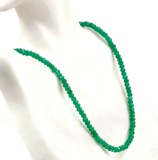14KY & 925 Green Quartz Gemstone Necklace - Taj Mahal Gems