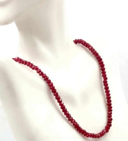 14KY & 925 Natural Red Quartz Necklace - Taj Mahal Gems