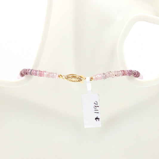 14KY Multi Color Sapphire and Ruby Necklace - Taj Mahal Gems