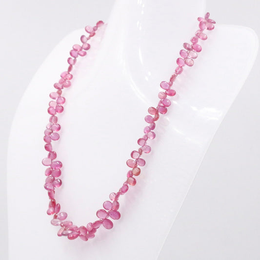 14KY Pink Sapphire Drop Necklace - Taj Mahal Gems