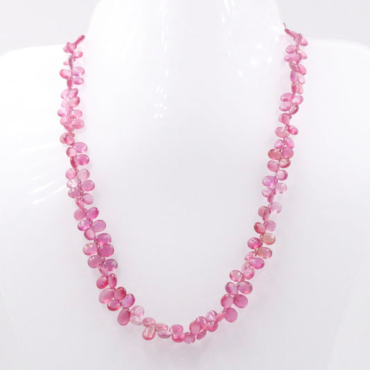 14KY Pink Sapphire Drop Necklace - Taj Mahal Gems