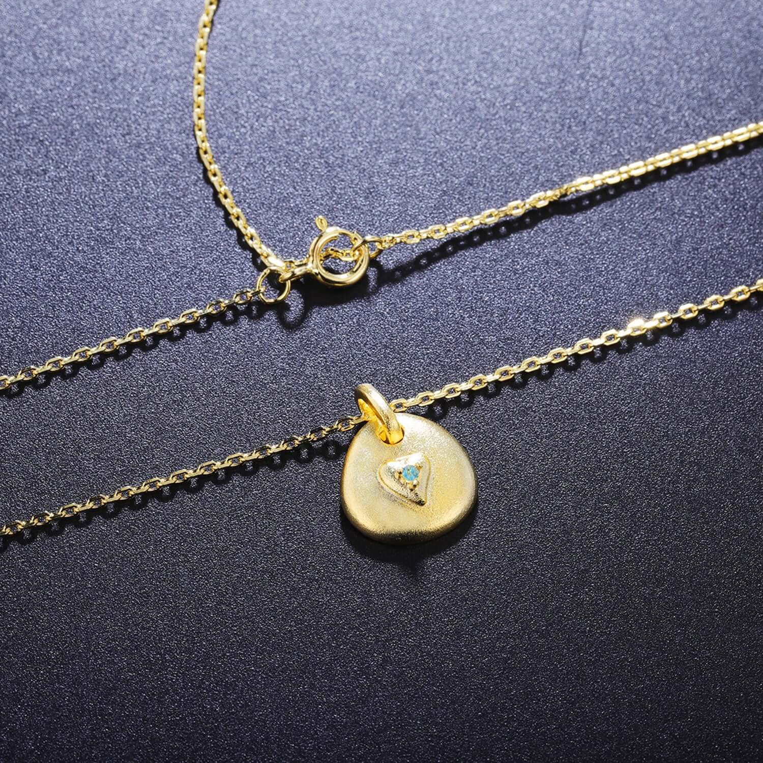 18k Gold Plated Alexandrite Charm Necklace - Taj Mahal Gems