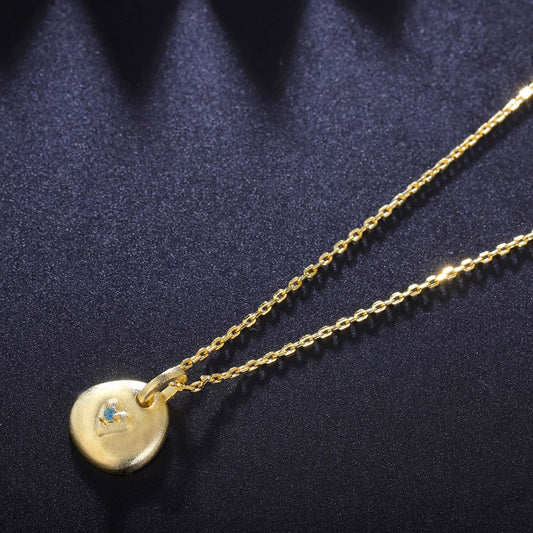 18k Gold Plated Alexandrite Charm Necklace - Taj Mahal Gems