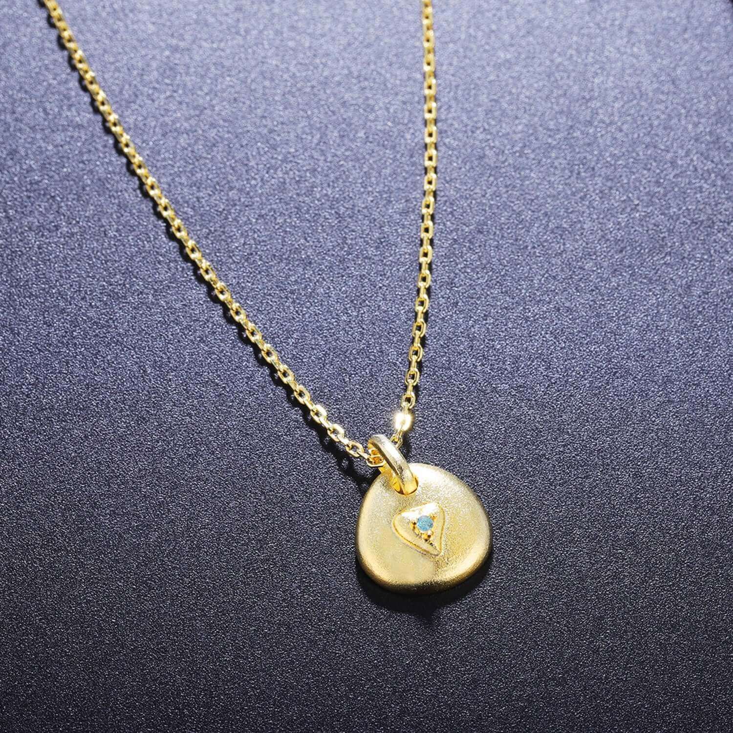 18k Gold Plated Alexandrite Charm Necklace - Taj Mahal Gems