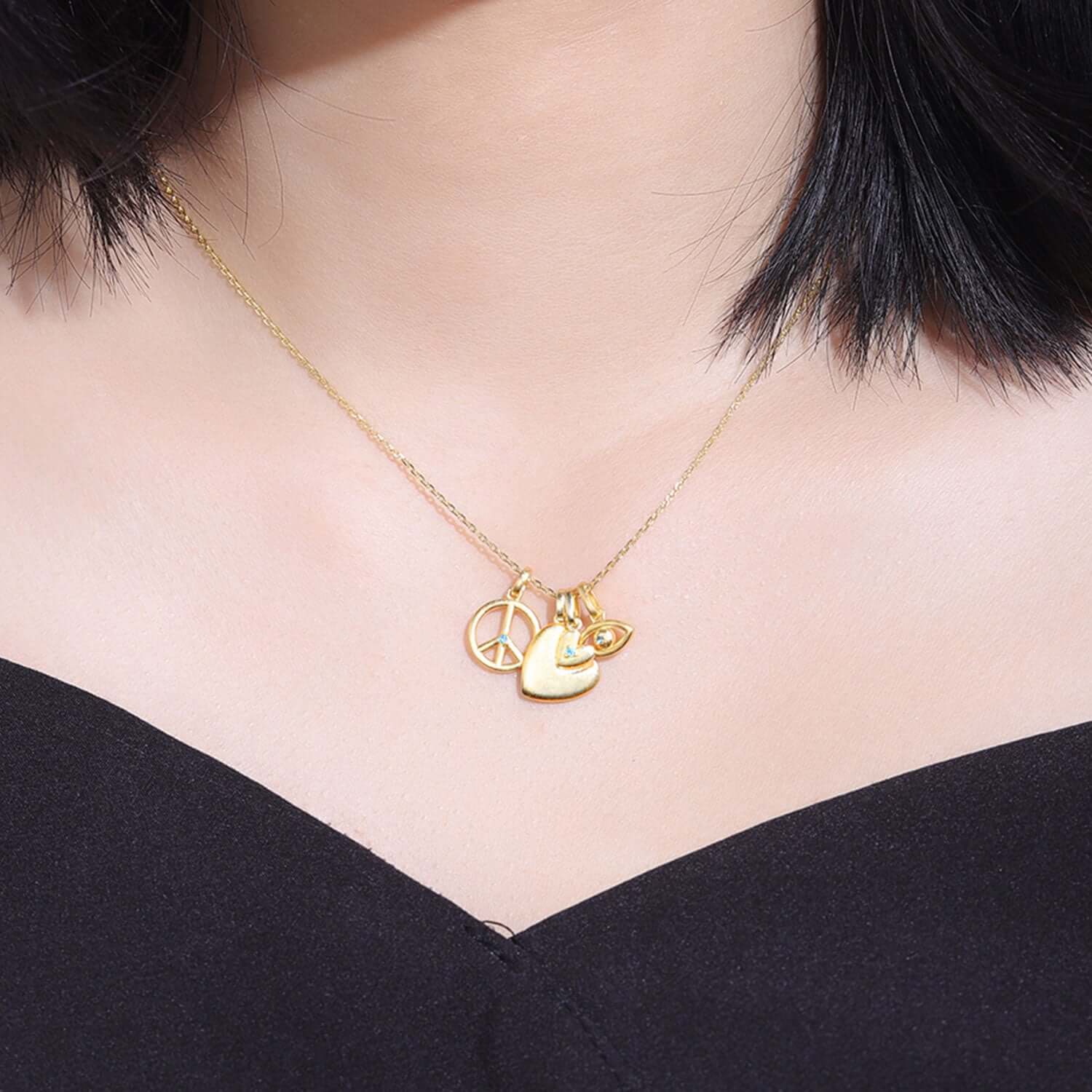 18k Gold Plated Charm Necklace - Taj Mahal Gems