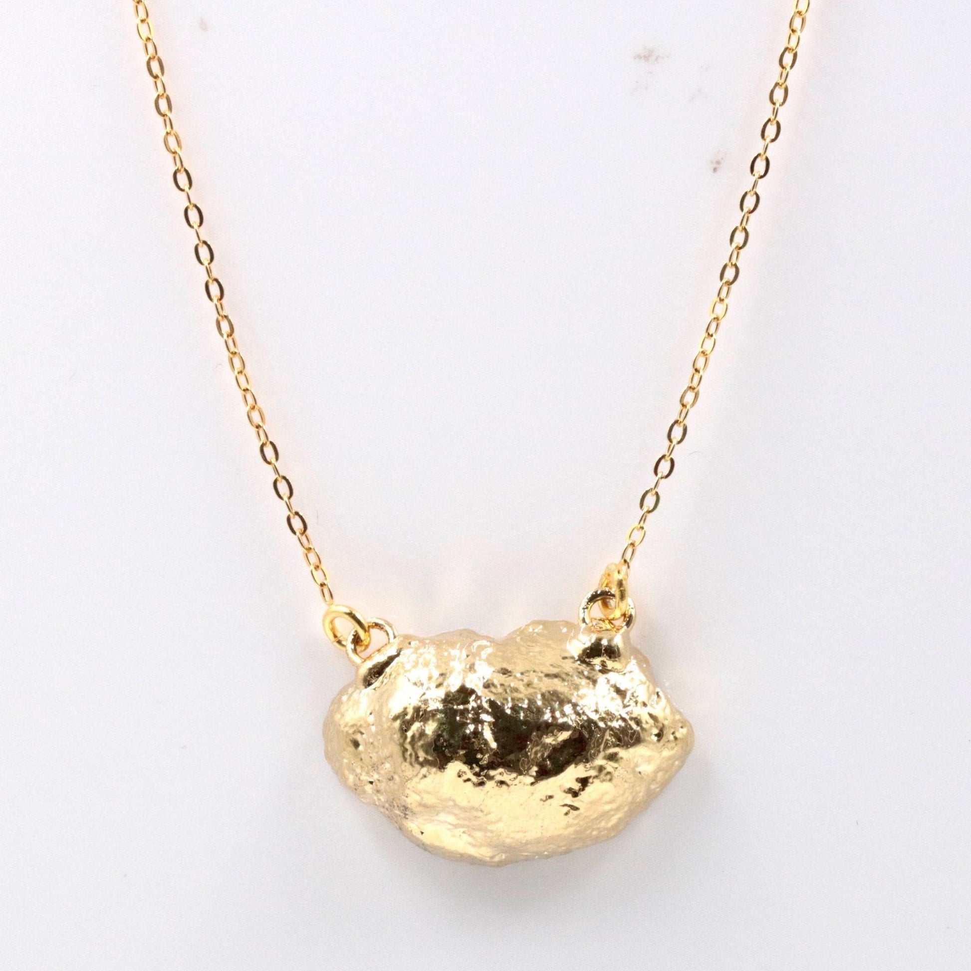 18K Gold Plated Geode Agate Necklace - Taj Mahal Gems