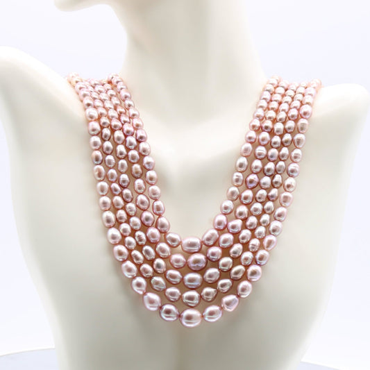 Fresh Water Pearl - Layered Necklace - Taj Mahal Gems