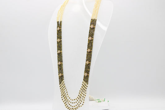 Cubic Zirconia & Pearl Necklace | CZ Beaded Collection