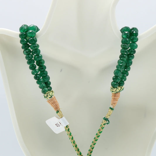 Russian Emerald Beaded Necklace - Faceted
