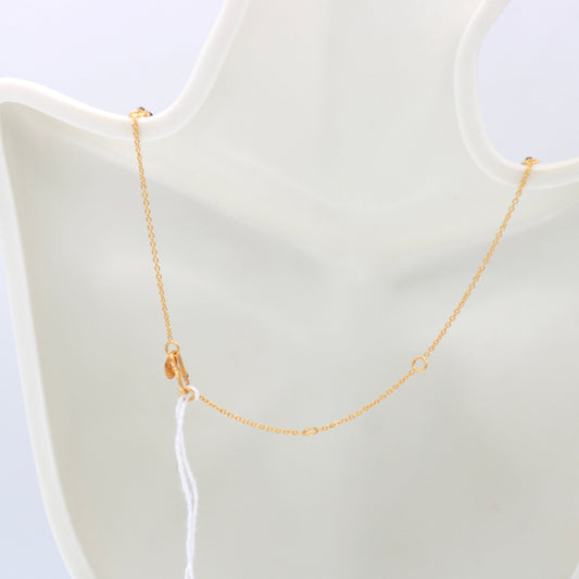 22K Gold with Black Diamond Necklace - Taj Mahal Gems