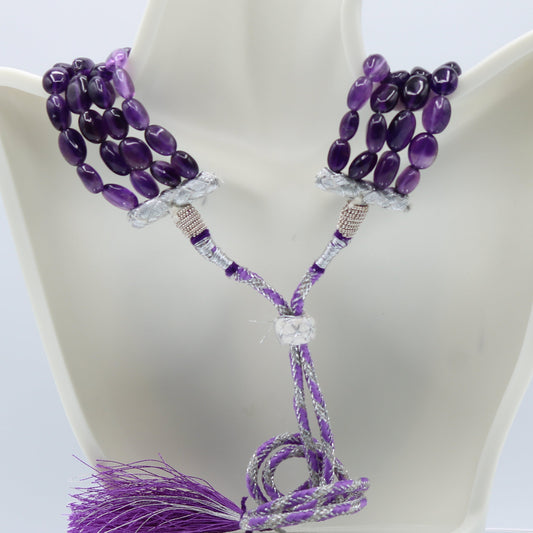 Amethyst Vivid Purple Layered Necklace