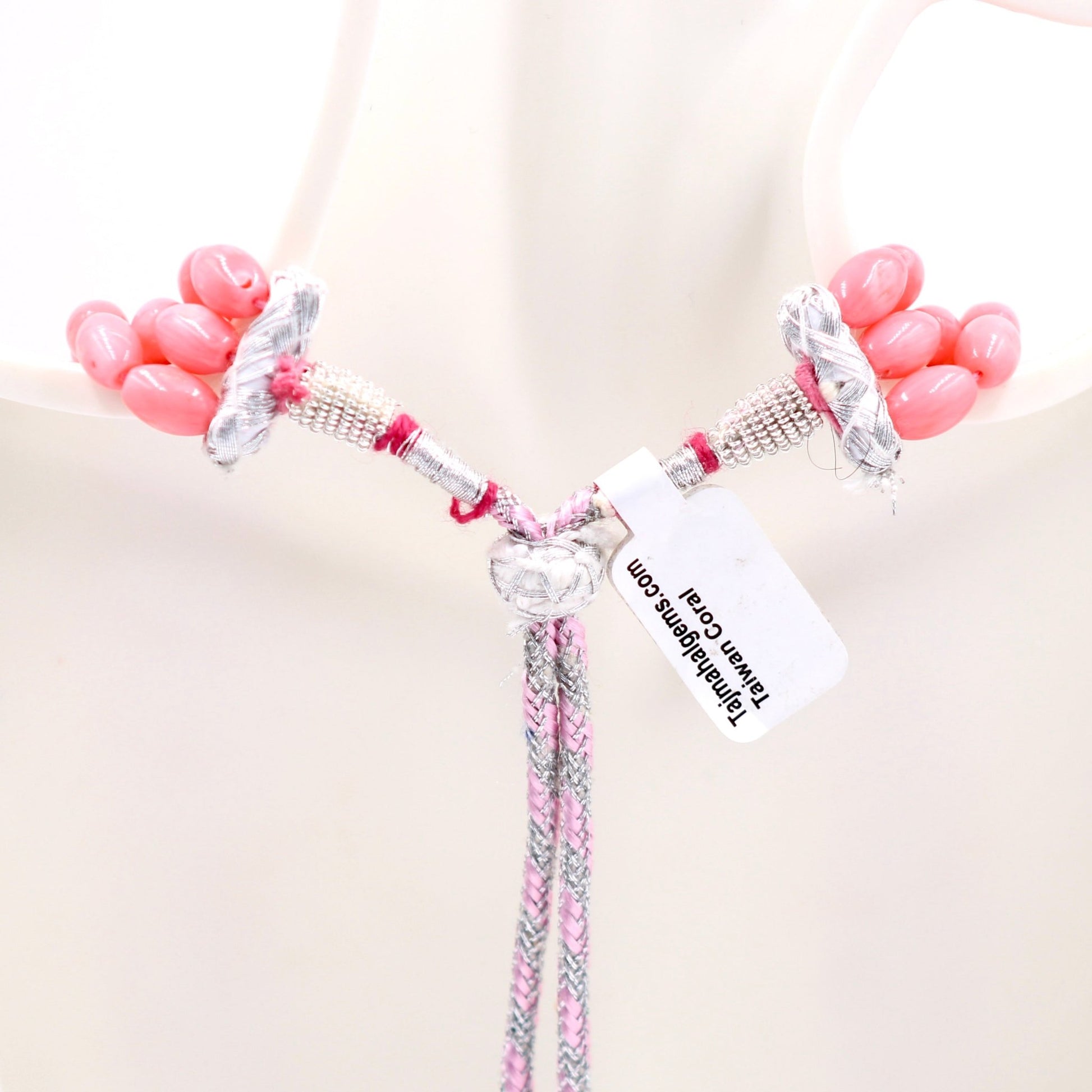 3 Strand Pink Coral Necklace - Taj Mahal Gems