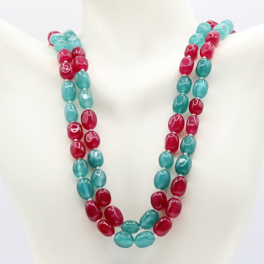 Bi-Color Jade Necklace For Jewelry