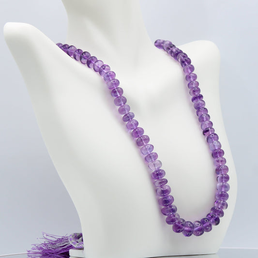 Amethyst Smooth Pumpkin Necklace