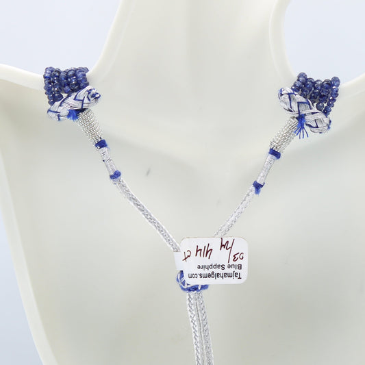 Natural Blue Sapphire Layered Necklace