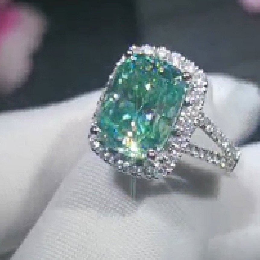 925 Moissanite Gemstone Solitaire Ring - Taj Mahal Gems