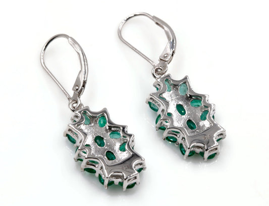 925 Natural Emerald Earrings - Taj Mahal Gems