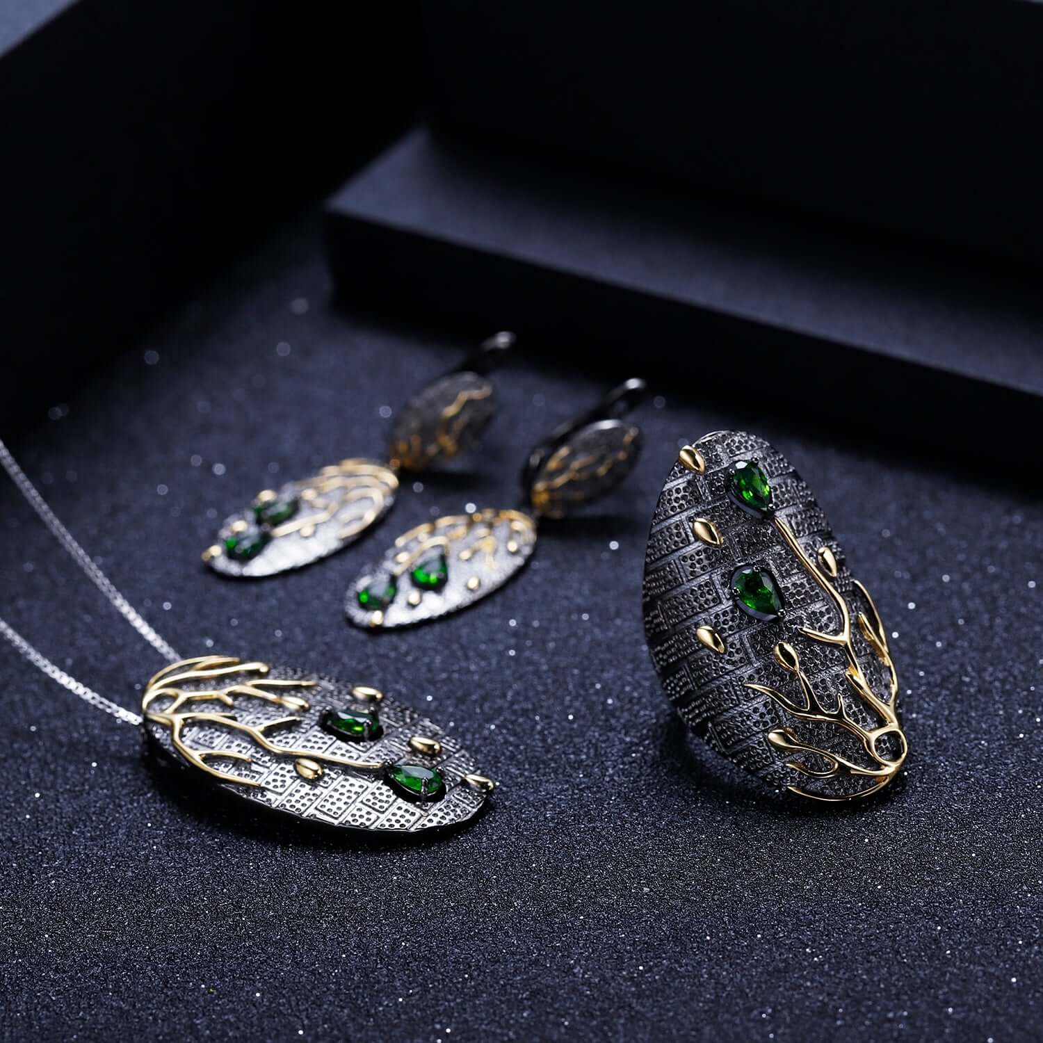 925 Sterling Silver Gemstone Tree Pendant Necklace - Taj Mahal Gems
