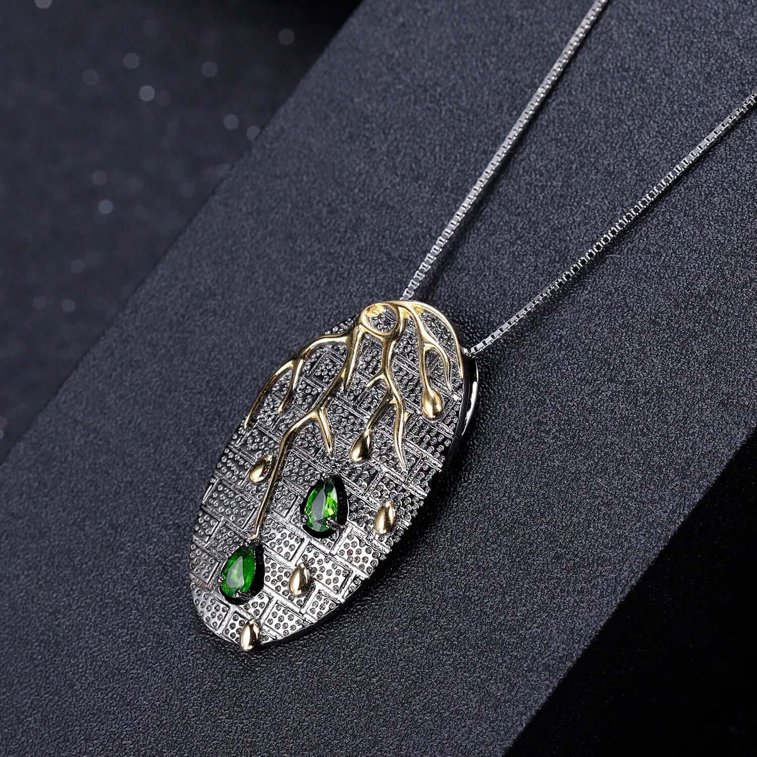 925 Sterling Silver Gemstone Tree Pendant Necklace - Taj Mahal Gems