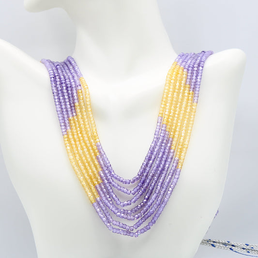 Cubic Zirconia 'CZ' Multi Color Necklace - 7 Strand