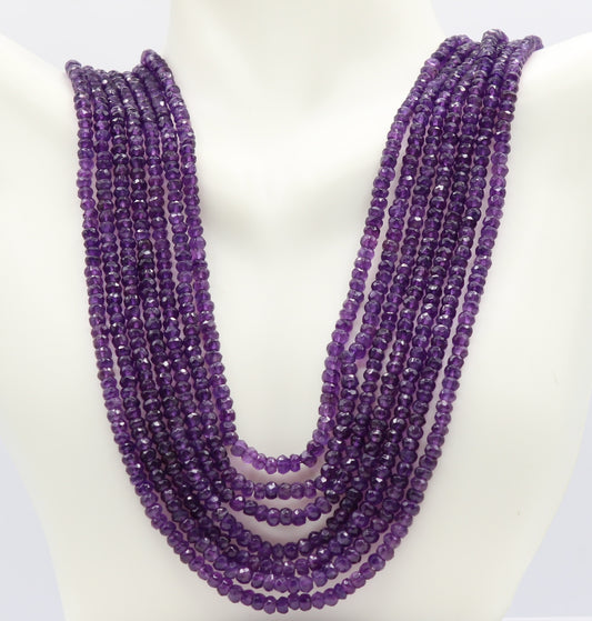 Amethyst Multi-Strand Bead Necklace