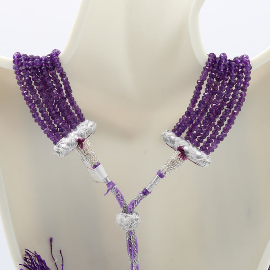 Amethyst Multi-Strand Bead Necklace
