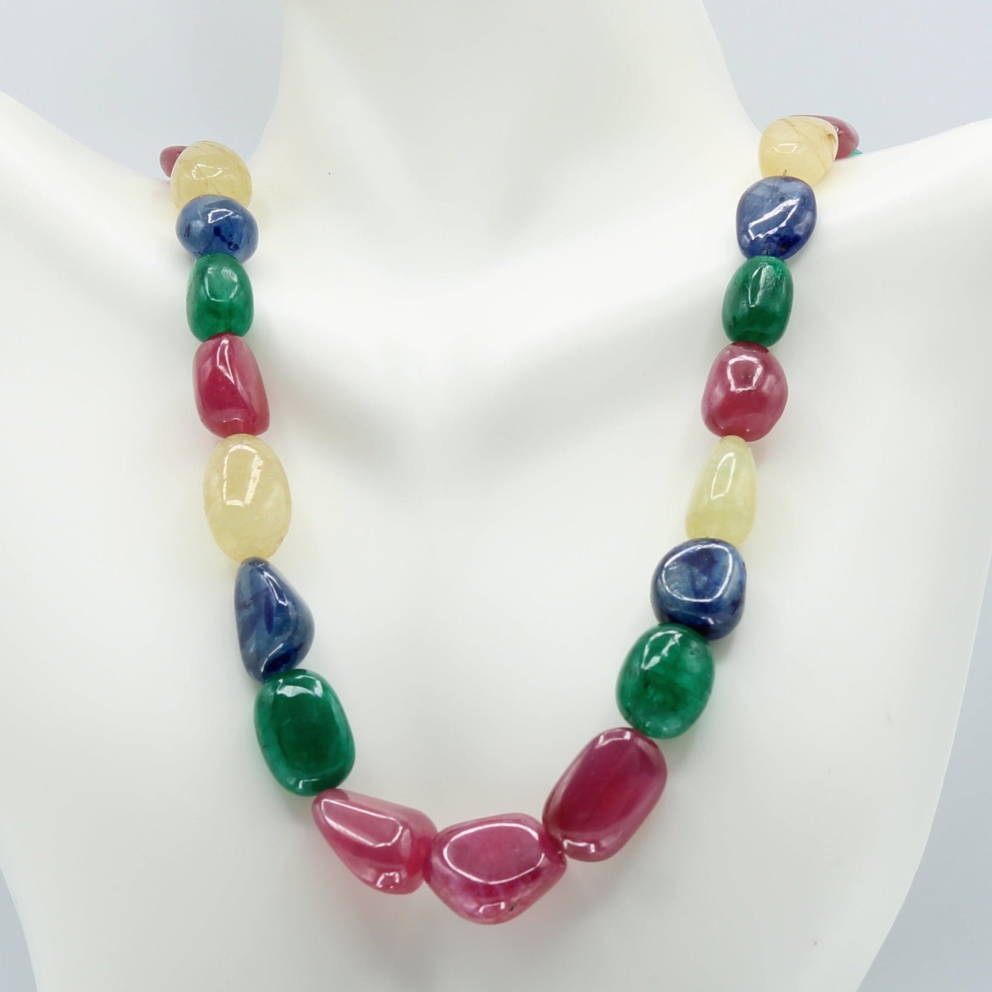 Multi Color Sapphire Necklace - Taj Mahal Gems