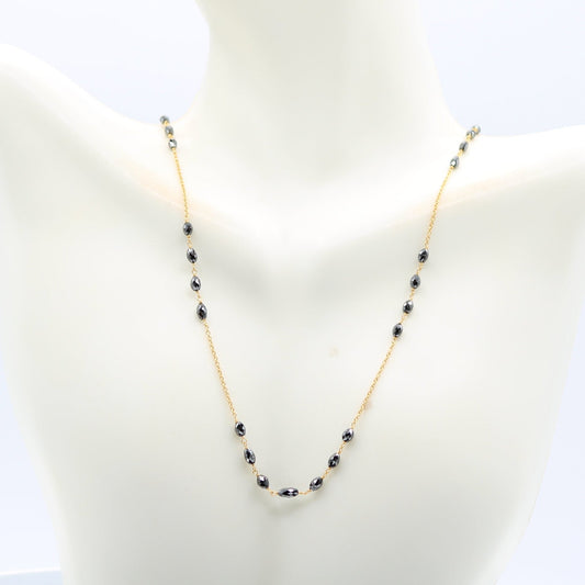 Black Diamond Necklace with 22Ct Gold - Taj Mahal Gems