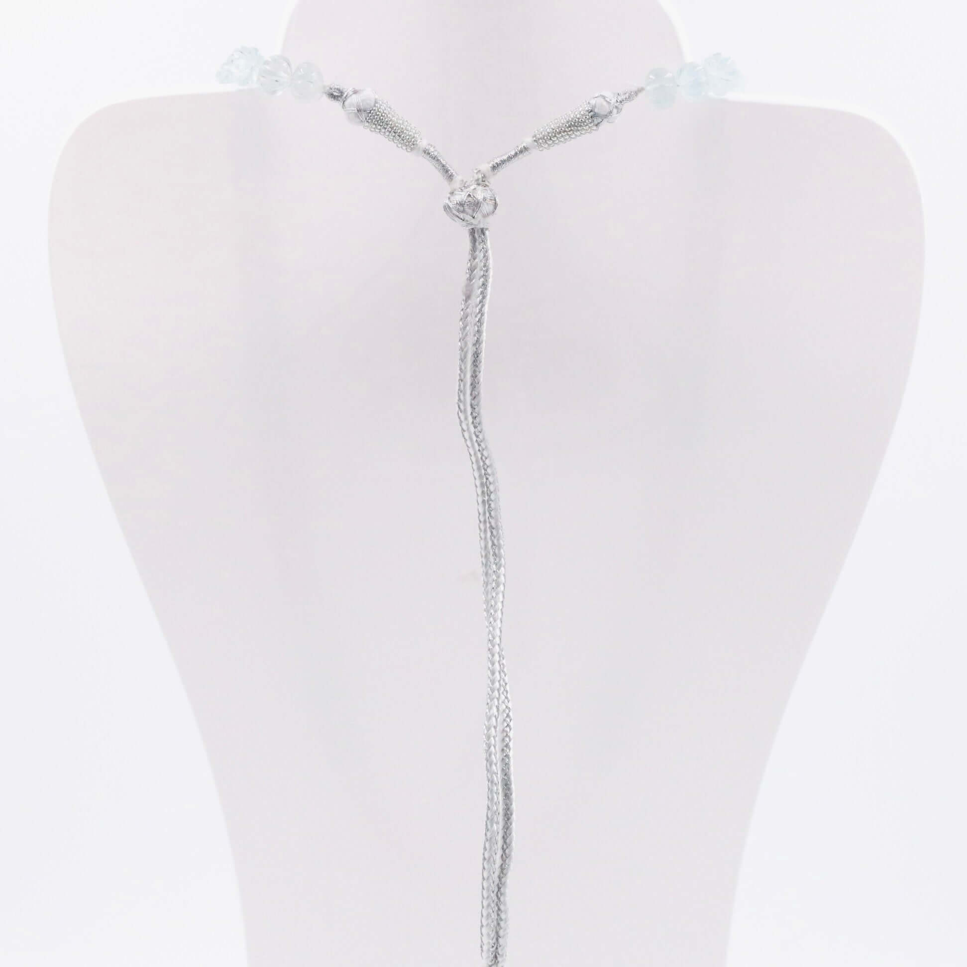 Aquamarine & Morganite Pumpkin Necklace - Taj Mahal Gems