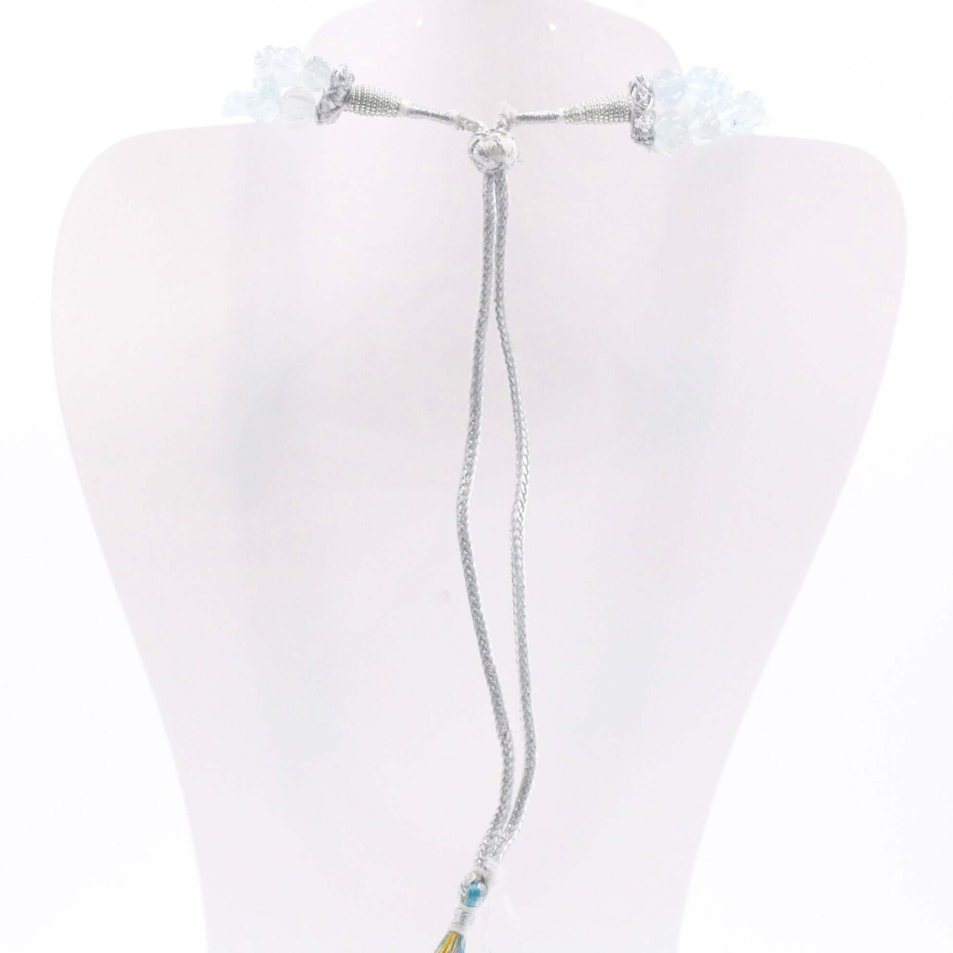 Aquamarine & Morganite Pumpkin Necklace - Taj Mahal Gems