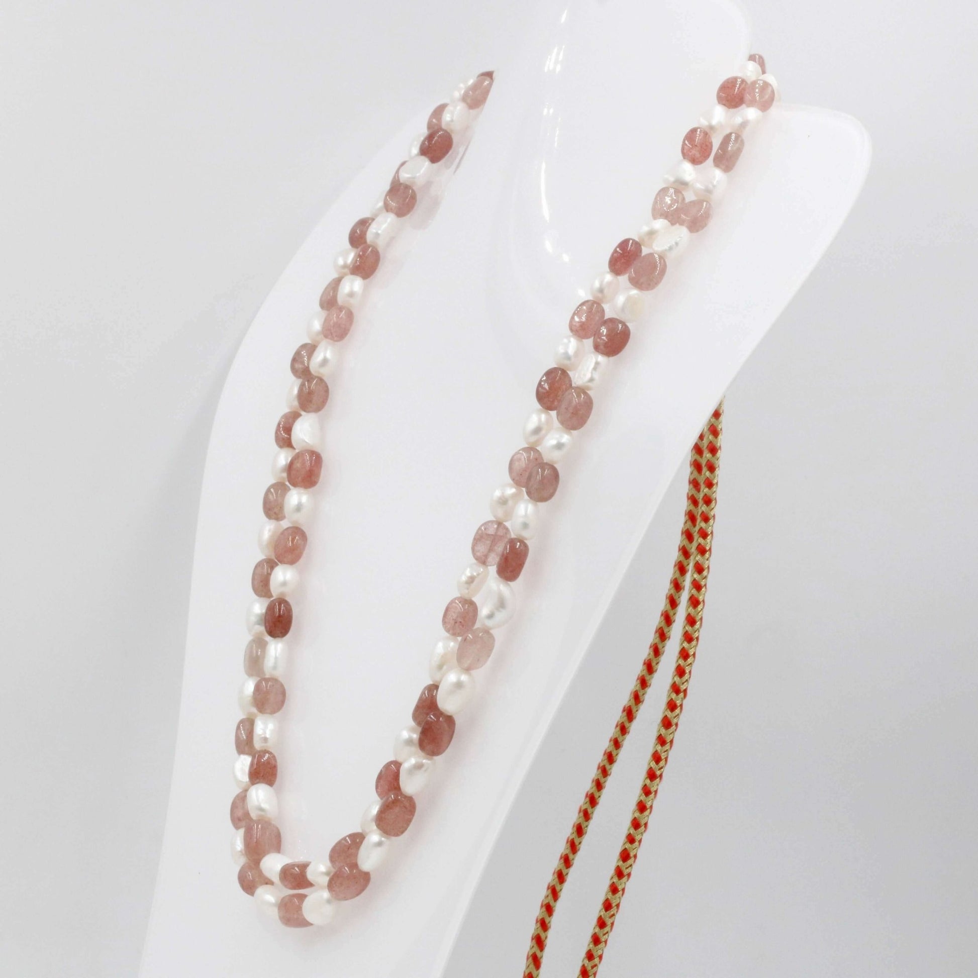 Aventurine Freshwater Pearl Beaded Necklace - Taj Mahal Gems