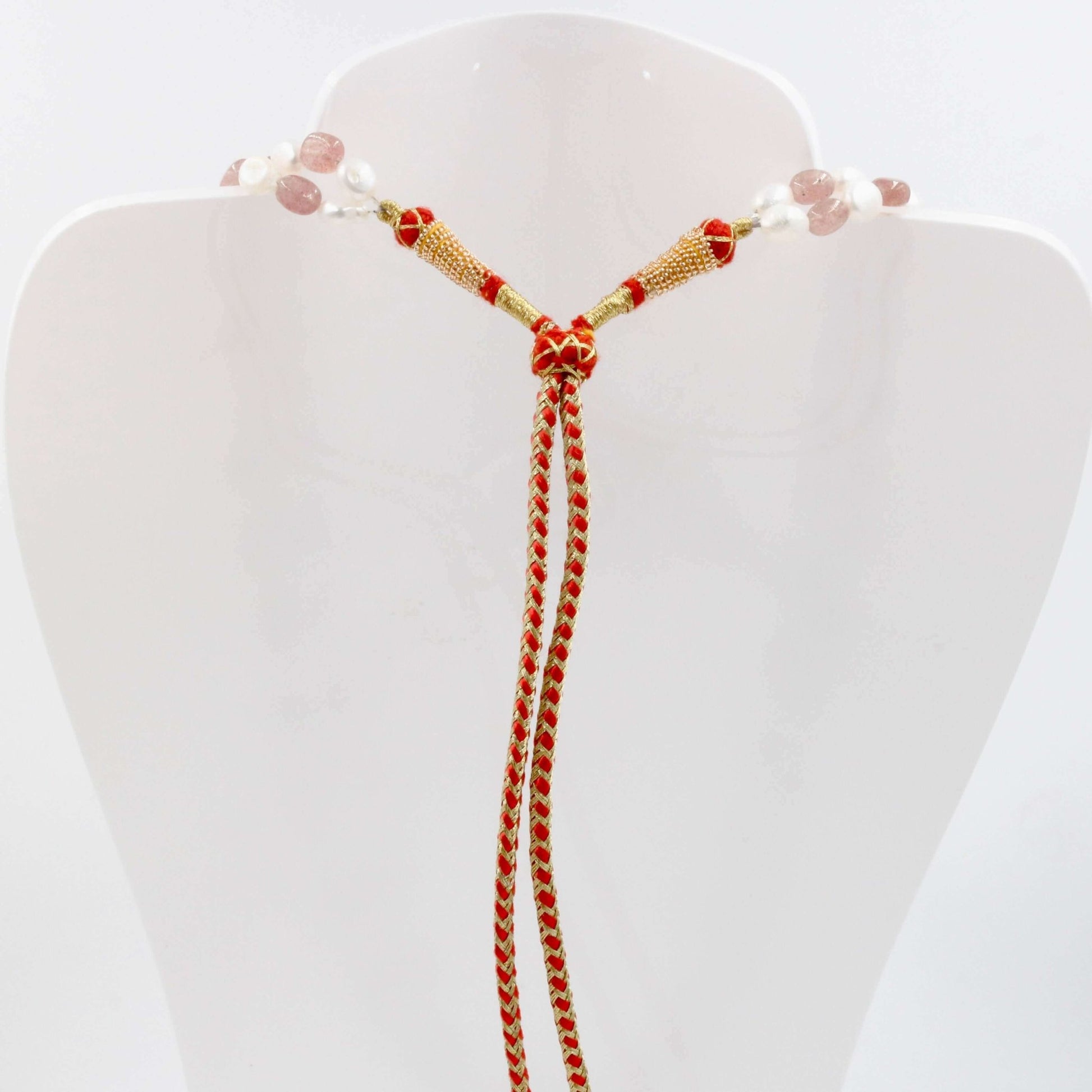 Aventurine Freshwater Pearl Beaded Necklace - Taj Mahal Gems