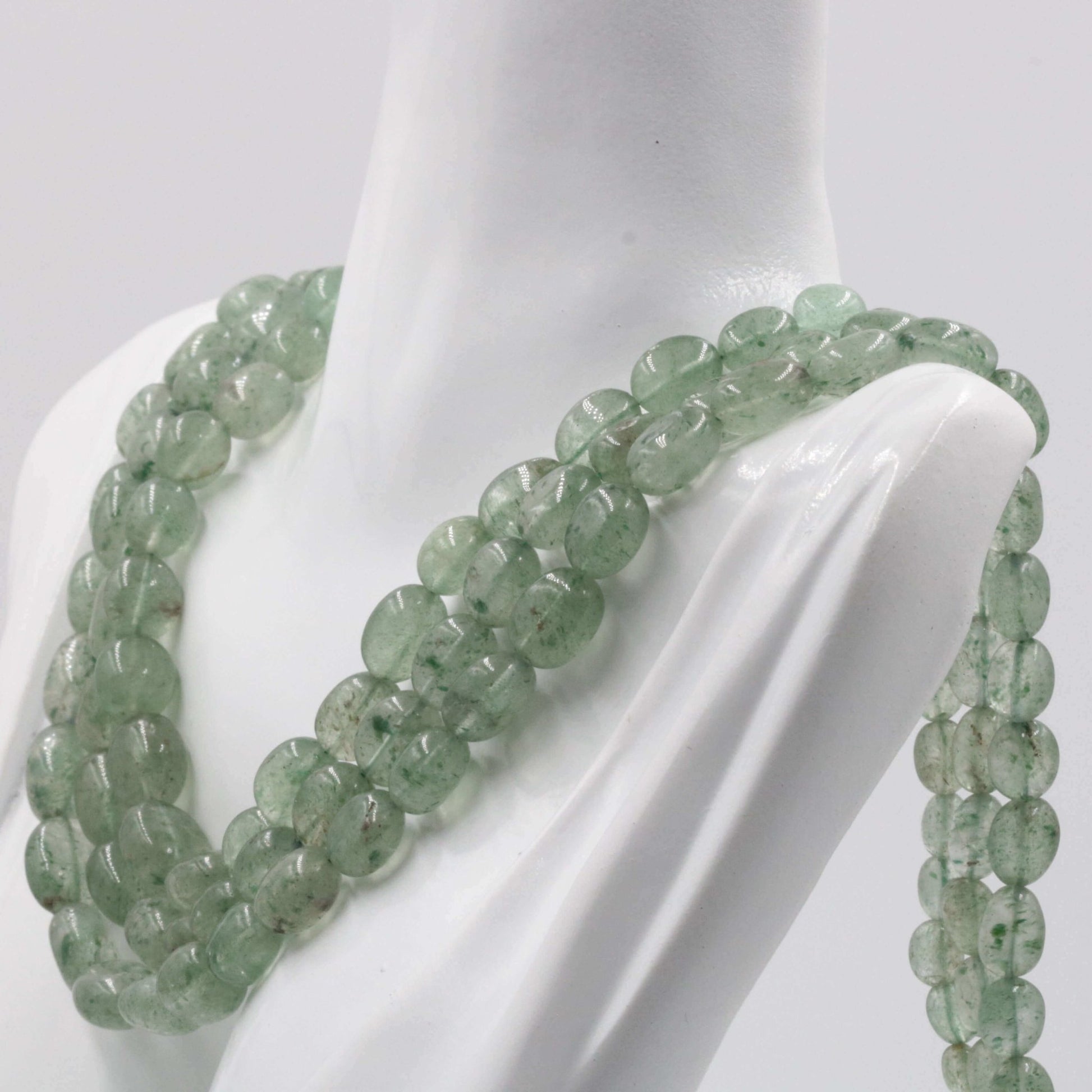Aventurine Quartz 3 Strand Necklace - Taj Mahal Gems