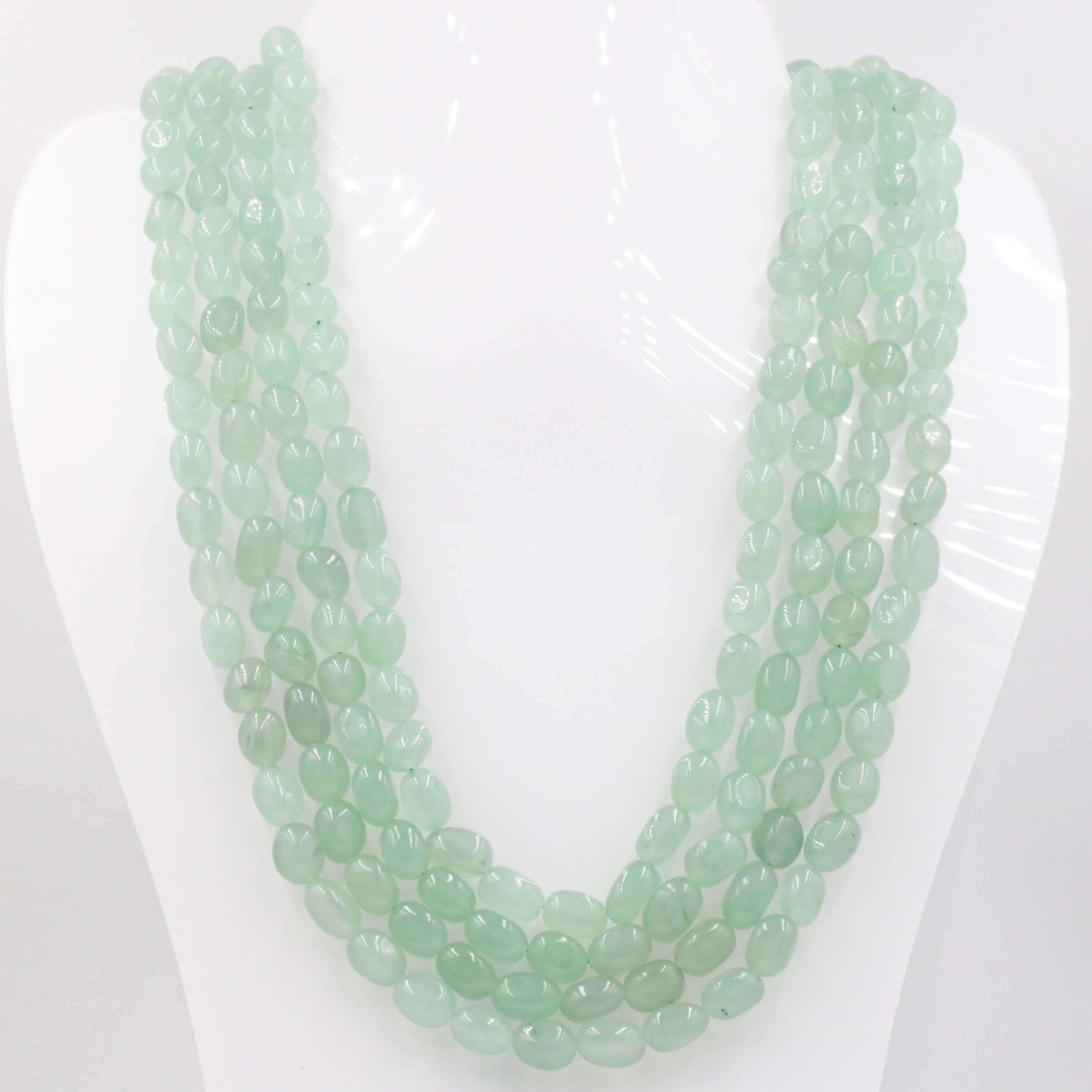 Aventurine Quartz Beaded Necklace - Taj Mahal Gems
