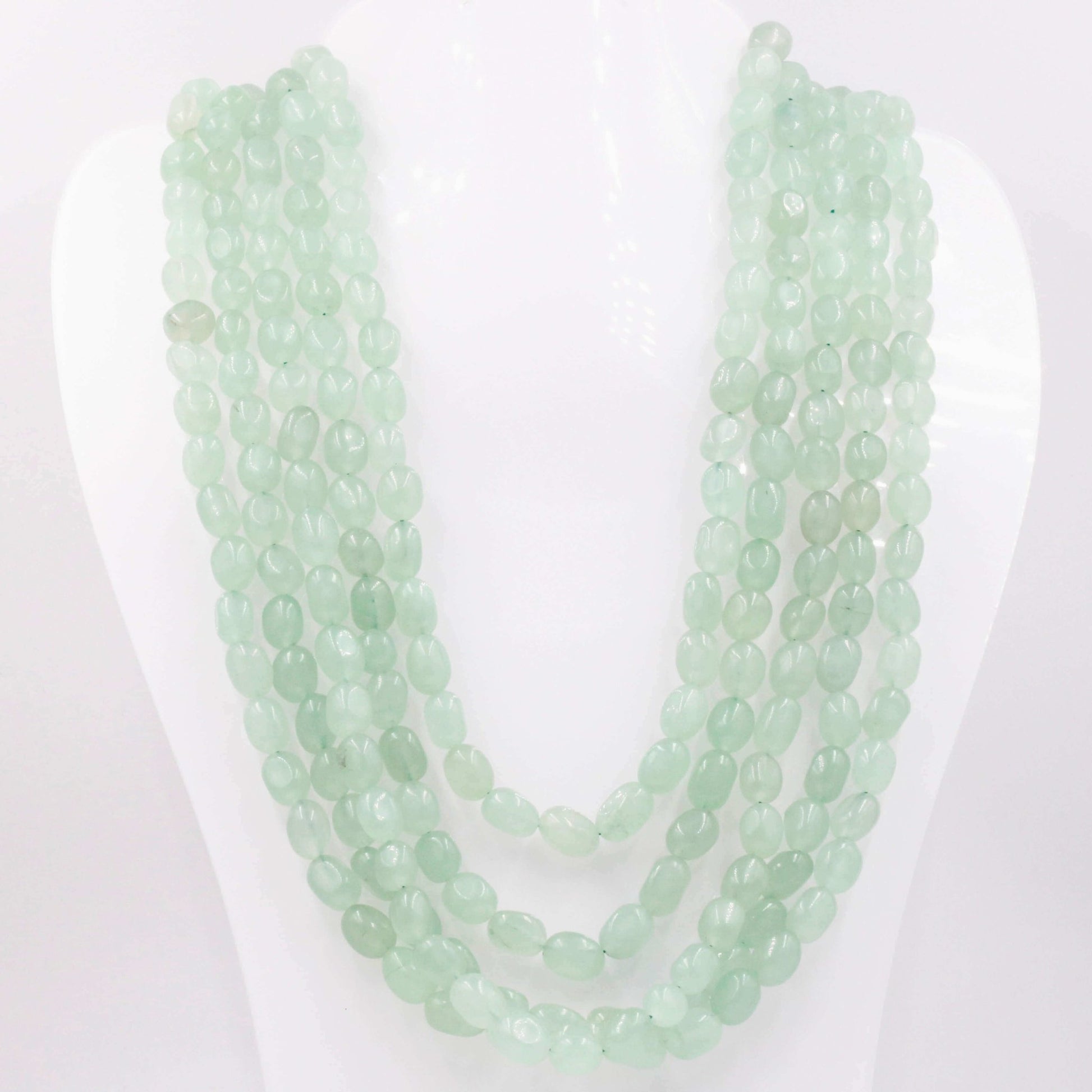 Aventurine Quartz Beaded Necklace - Taj Mahal Gems