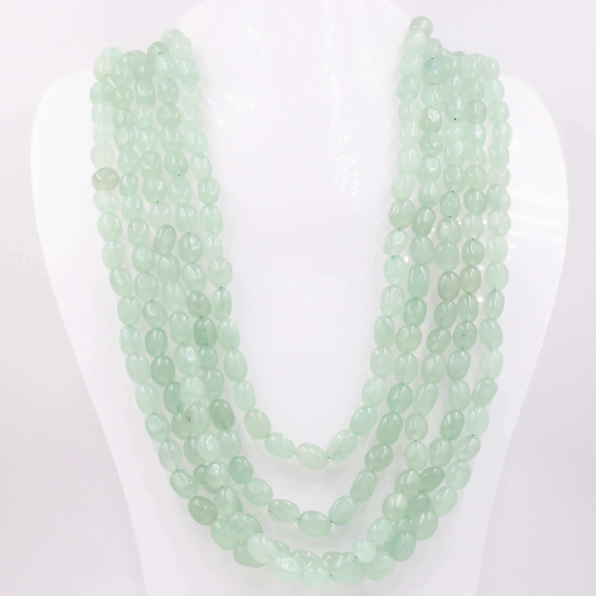 Aventurine Quartz Beaded Necklace - Taj Mahal Gems