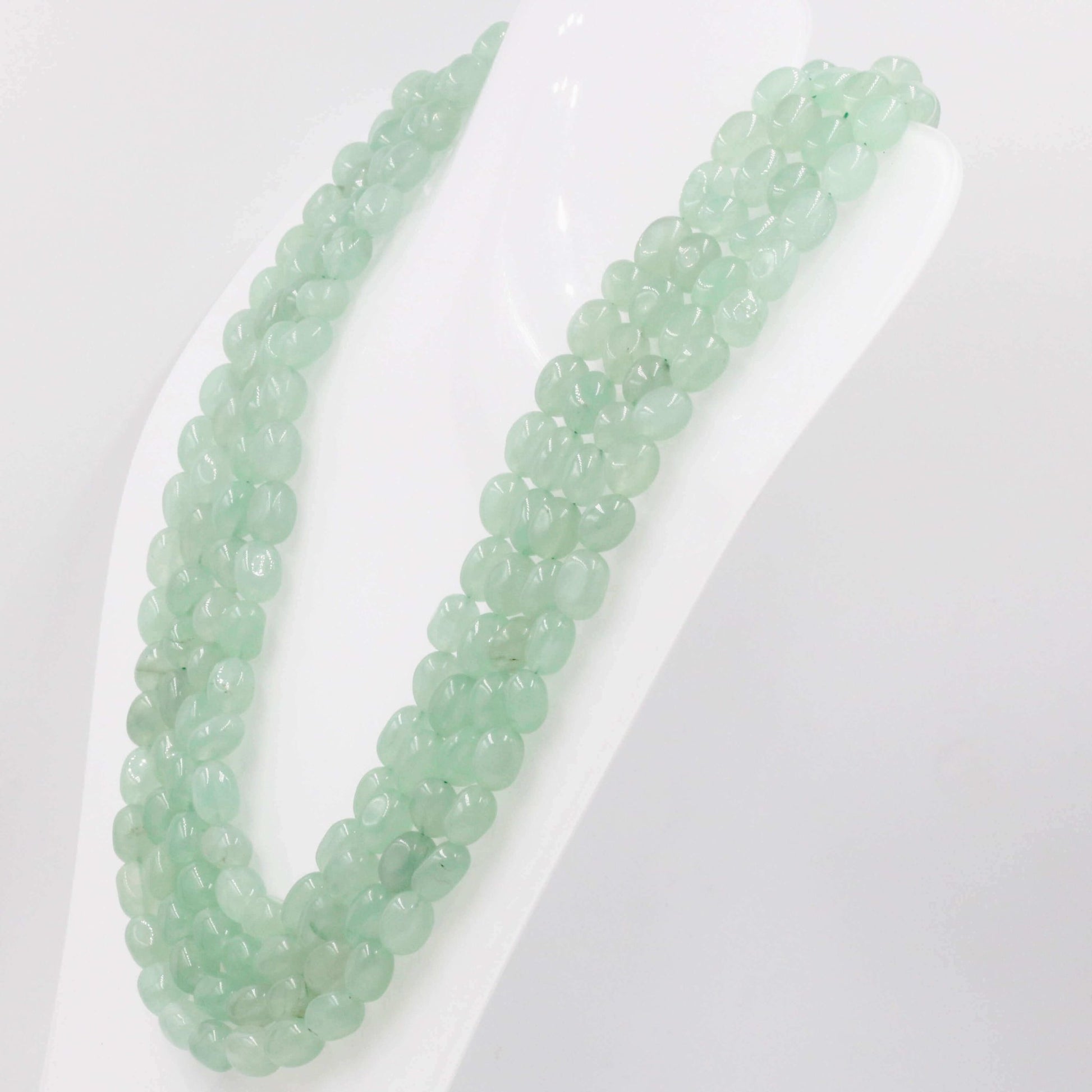 Aventurine Quartz Beaded Necklace - Taj Mahal Gems