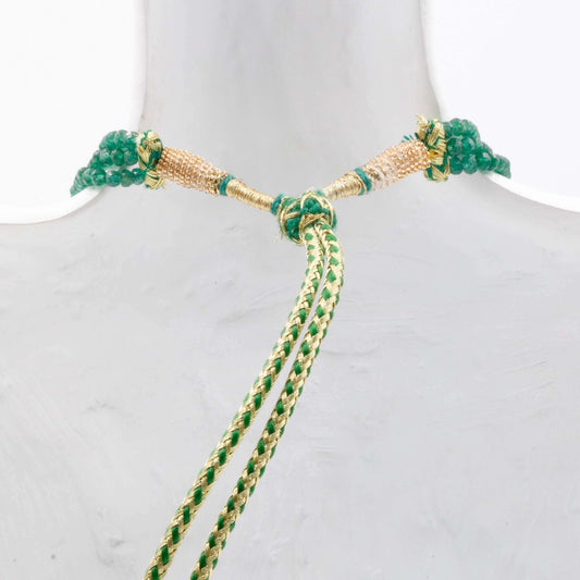 Aventurine Quartz Beaded Necklace - Taj Mahal Gems