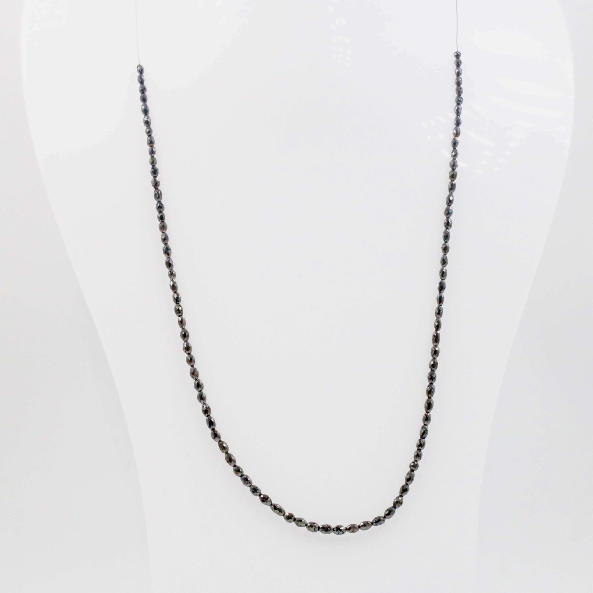 Black Diamond Beads Strand - Taj Mahal Gems