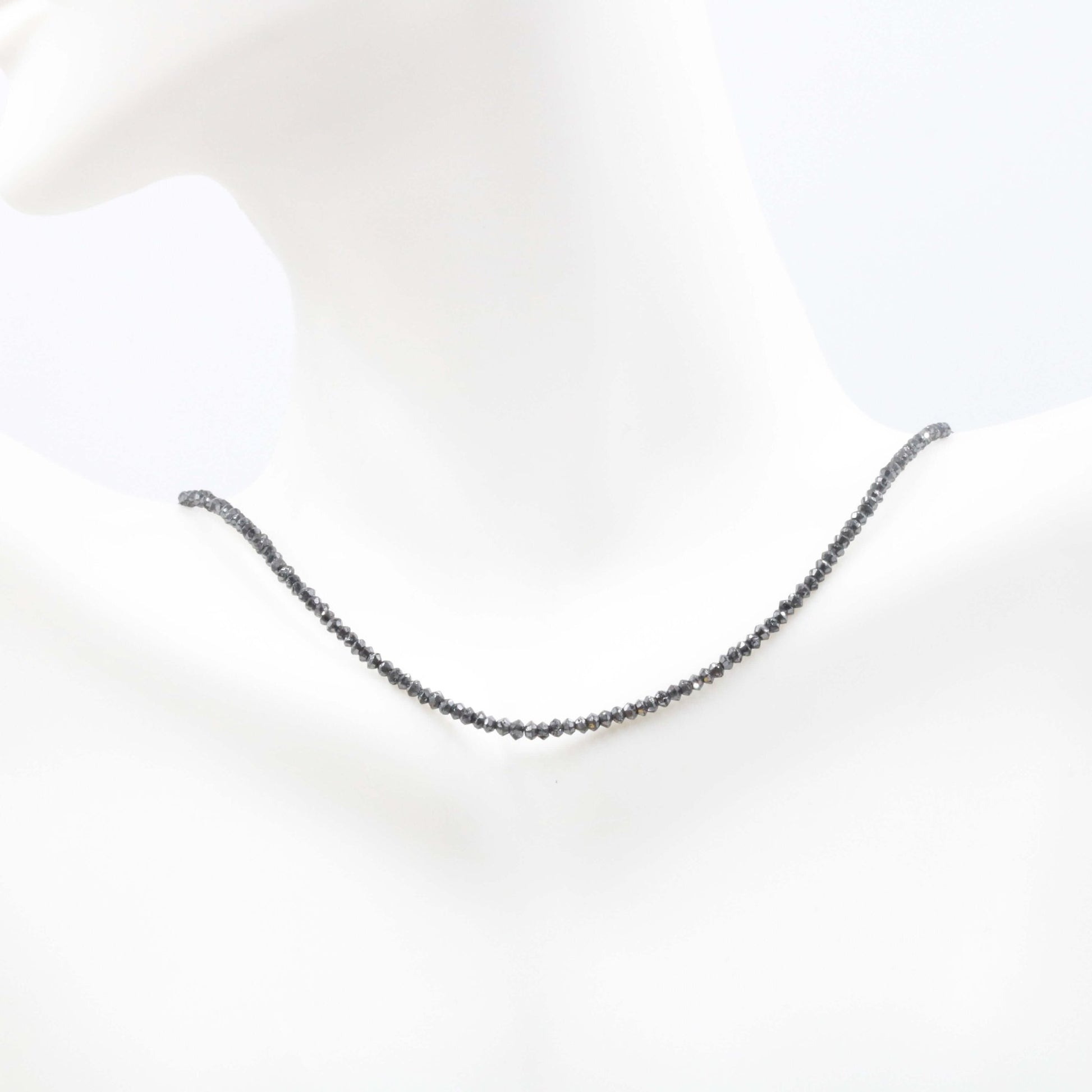 Black Diamond Beads Strand - Taj Mahal Gems