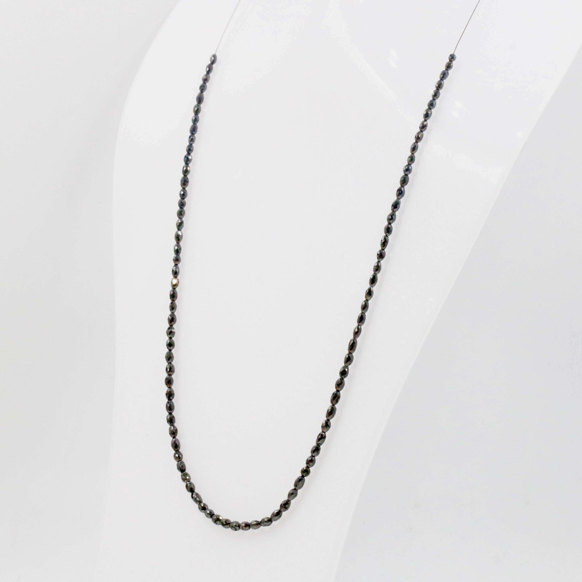 Black Diamond Beads Strand - Taj Mahal Gems