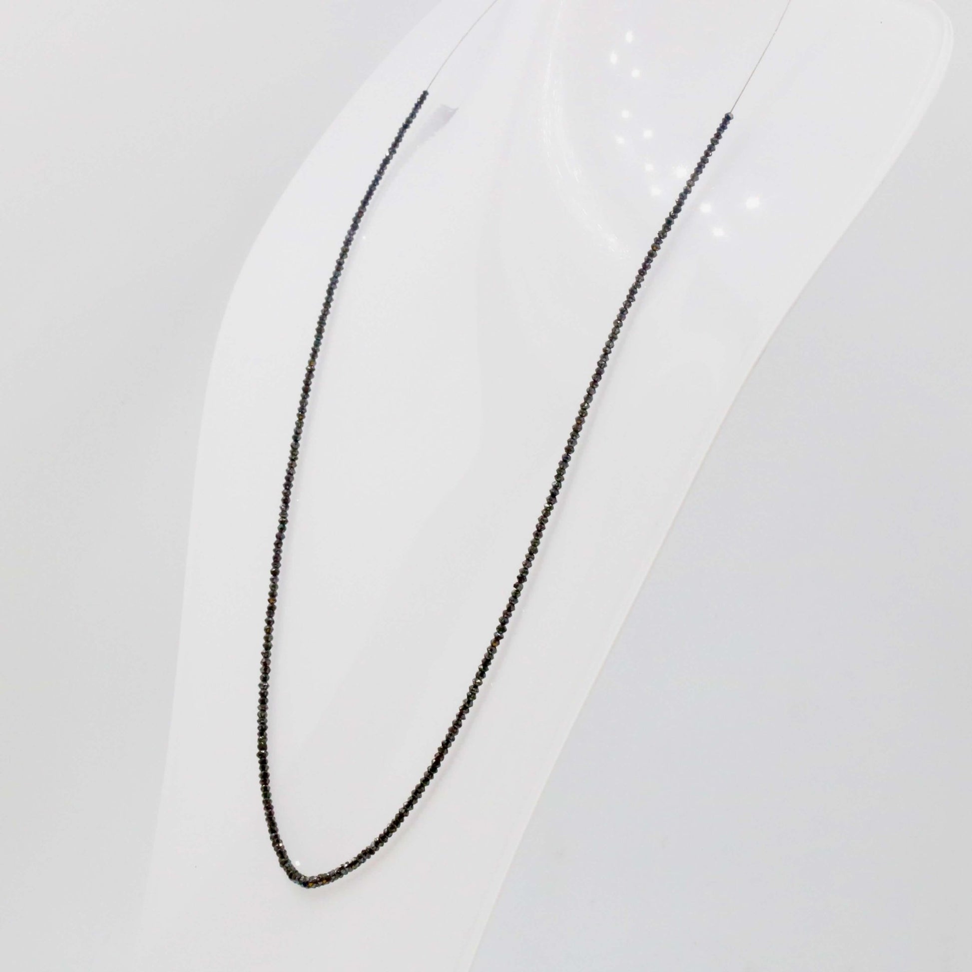 Black Diamond Beads Strand - Taj Mahal Gems