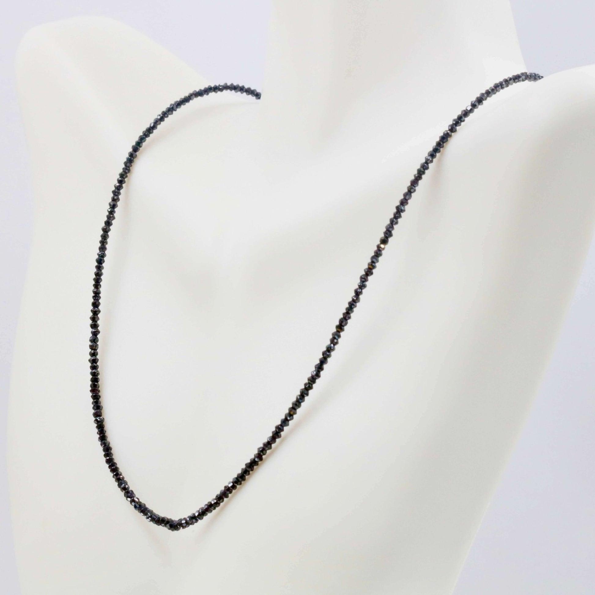 Black Diamond Beads Strand - Taj Mahal Gems