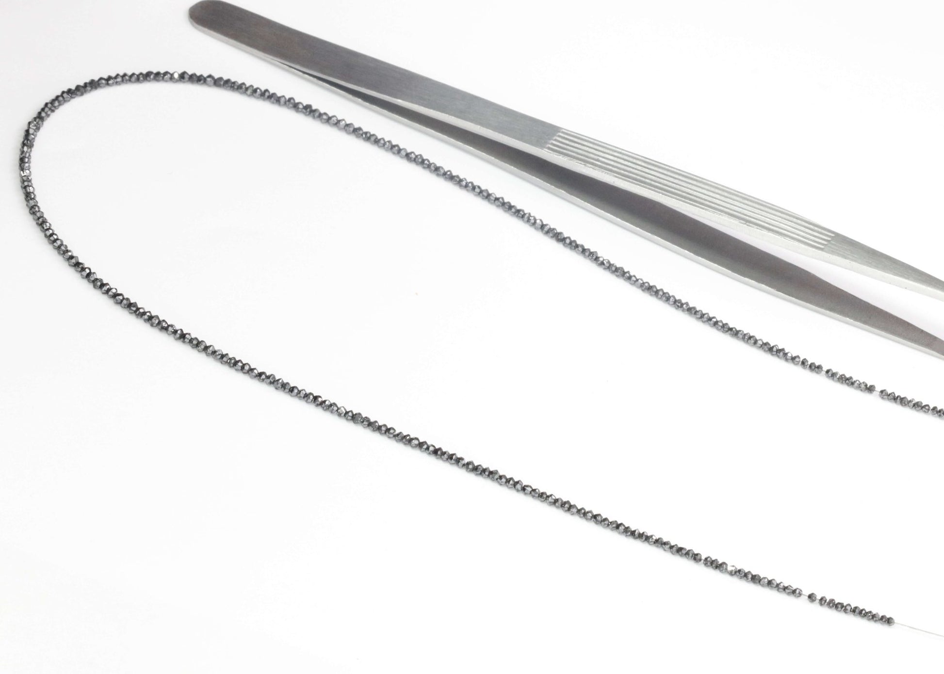 Black Diamond Beads Strand - Taj Mahal Gems