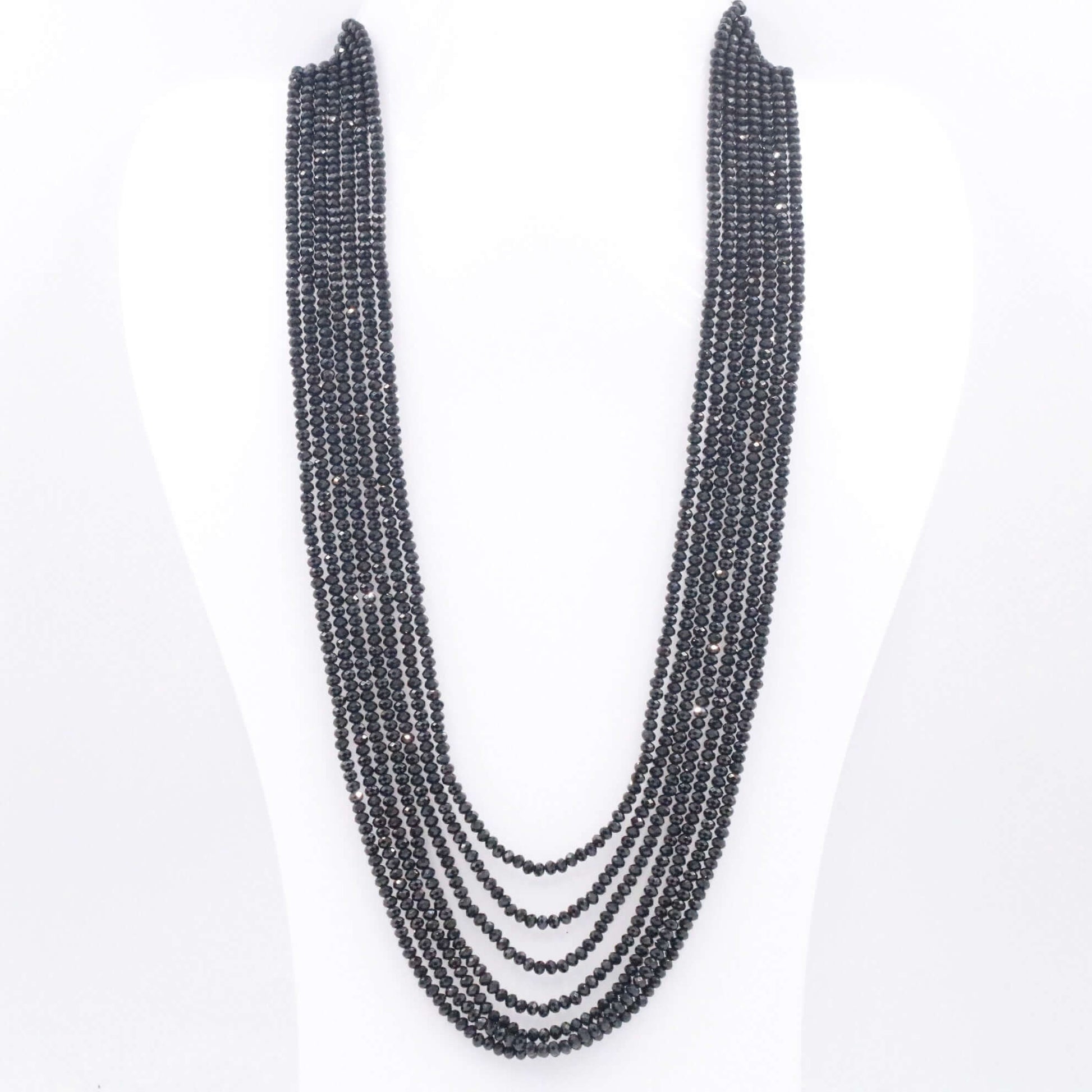 Black Spinel Beaded Necklace - Taj Mahal Gems