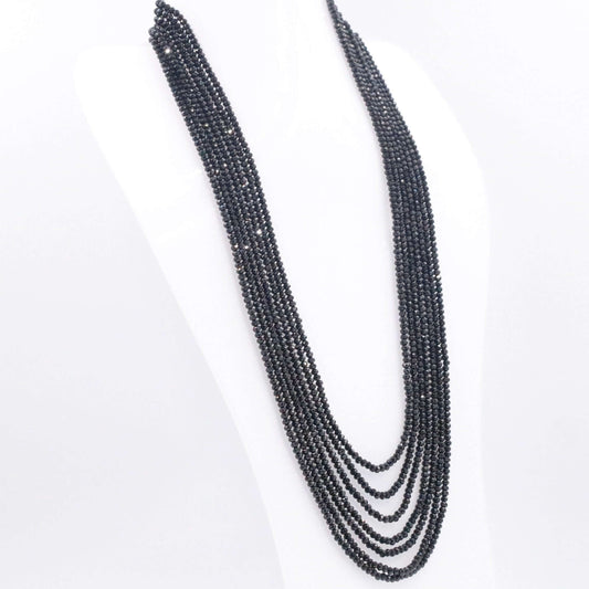 Black Spinel Beaded Necklace - Taj Mahal Gems