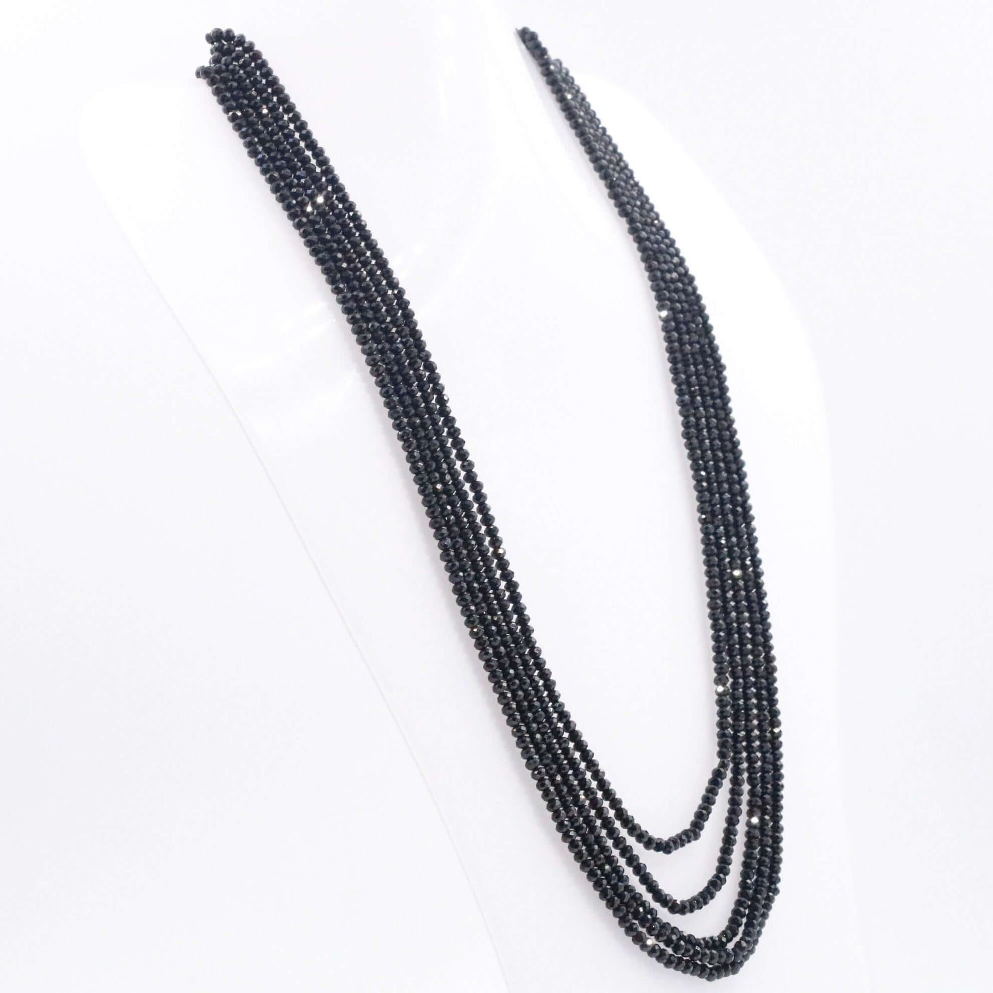 Black Spinel Beaded Necklace - Taj Mahal Gems