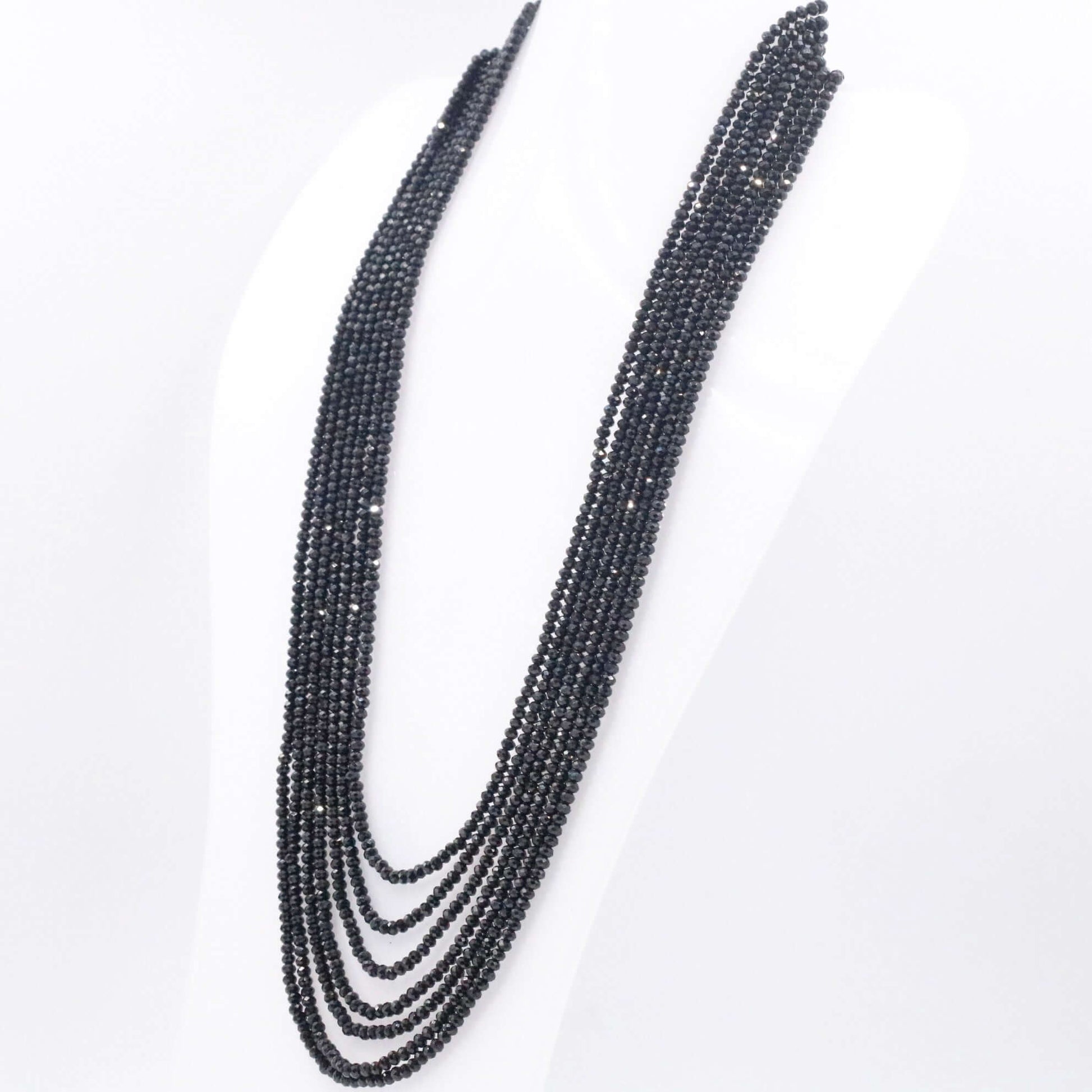 Black Spinel Beaded Necklace - Taj Mahal Gems